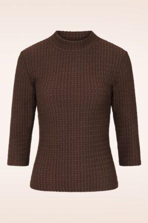 Exklusiv bei Topvintage ~ Josie Oberteil in Schokoladenbraun