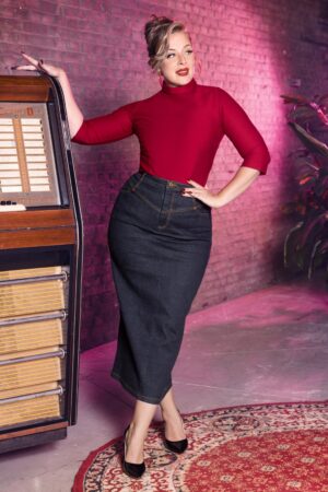 Exklusiv bei Topvintage ~ Maxime Maxirock in Dark Denim