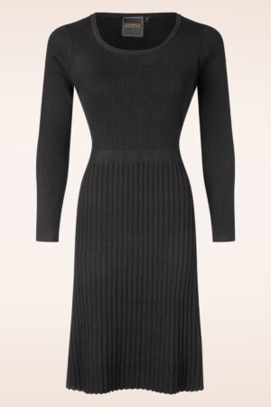 Exklusiv bei Topvintage ~Nora Strickkleid in Schwarz