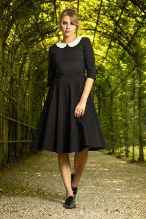 Exklusiv bei Topvintage ~ Wednesday Swingkleid in Schwarz
