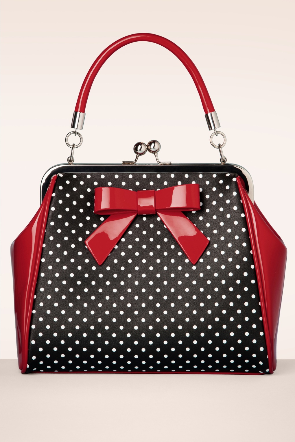 Frances Polka Star Bag in Schwarz und Rot