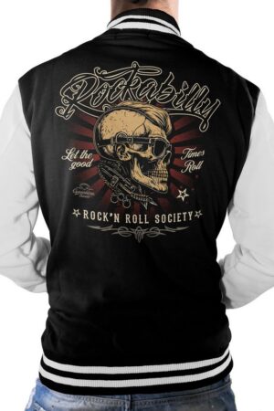 GASOLINE BANDIT® Collegejacke für Rockabilly Rock'n Roll Fans: Let The Good Times roll