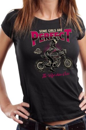 GASOLINE BANDIT® T-Shirt Damen Lady Biker-Shirt: Some Girls are Perfect