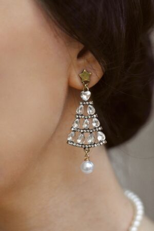 Glamorous Christmas Tree Ohrringe in Antikgold