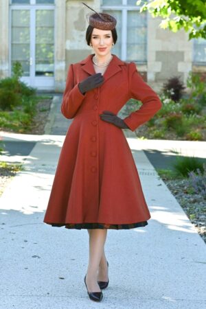 Harper Swingmantel in Rostbraun