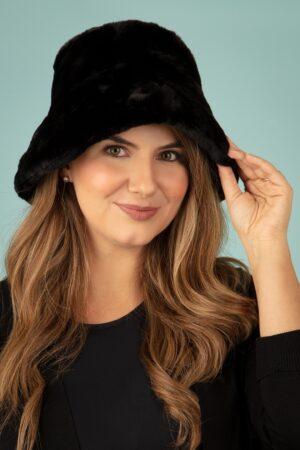 Hepburn Fischerhut in Schwarz