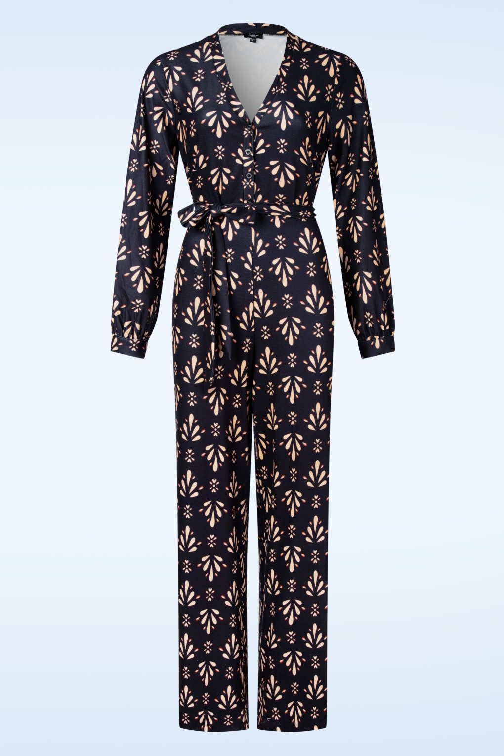 Jessy Jumpsuit in Dunkelblau und Camel