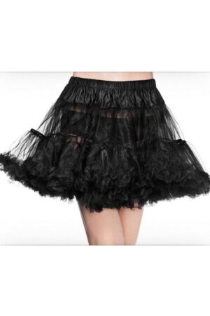 Leg Avenue Kostüm Petticoat Tüll schwarz - Halloween Kostüm Rock, Ideales Accessoire für sexy Kostüme und 50er/60er Jahre Look