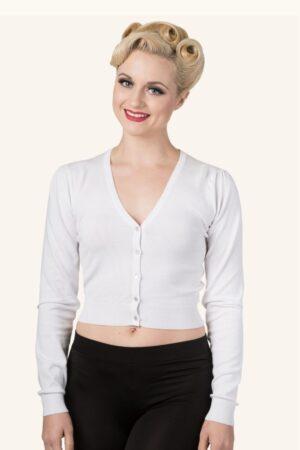 Luxus Cardigan in Weiß