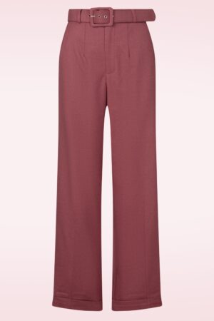 Marley Bundfaltenhose in Altbordeaux