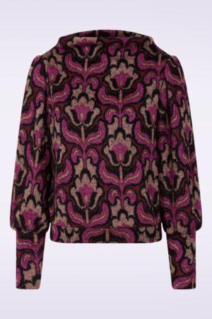 Maya Pullover in Lila/mehrfarbig