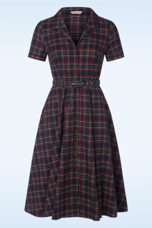 Merry Holidays Kleid in Marineblau