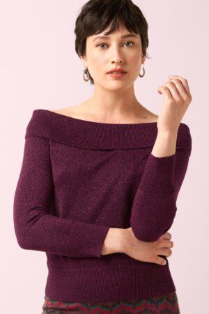 Mirta Lapis Oberteil in Weinrot