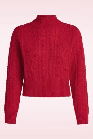 Nilde Leon Pullover in Knallrot