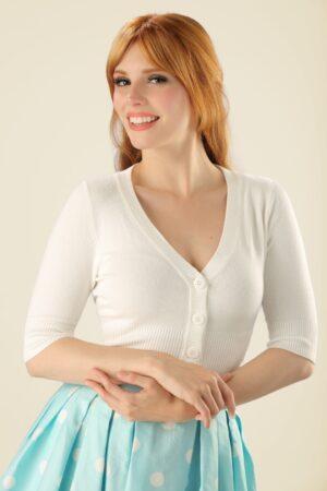 Overload Cardigan in Elfenbeinweiß