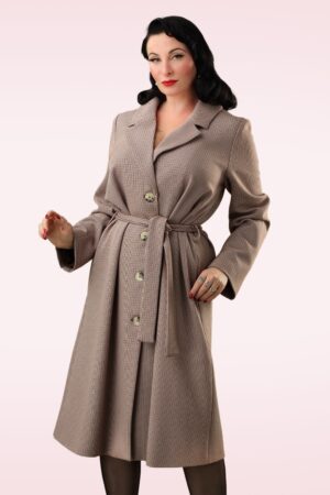 Parka Please Coat in Multicheck-Hahnentrittmuster