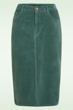 Prisca Cord Rock in Matcha-Grün