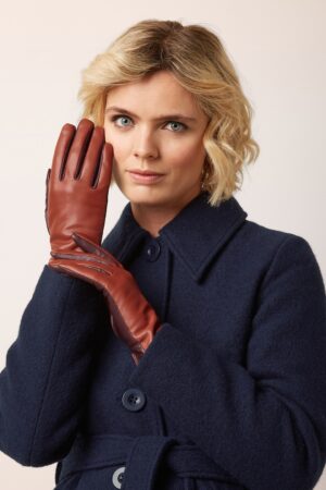 Raina Lederhandschuhe in Porto Rot