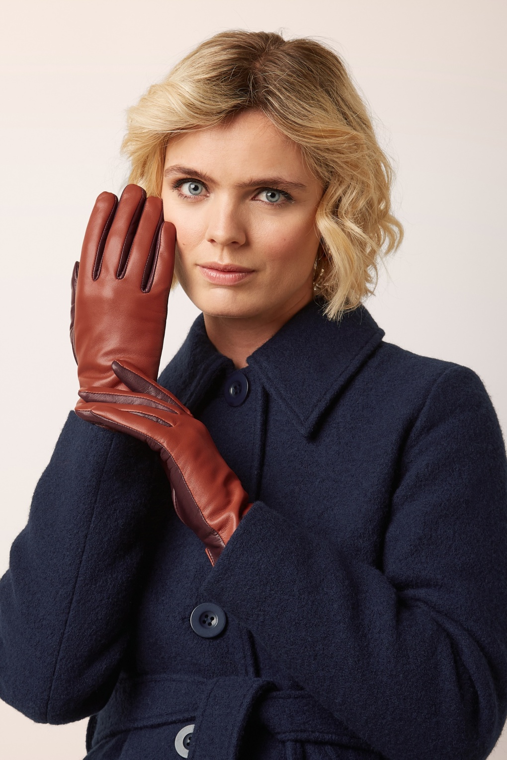 Raina Lederhandschuhe in Porto Rot