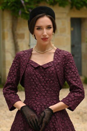 Ramona Swingkleid mit Bolero in Weinrot