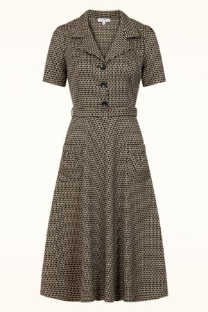 Revers Safiya Midikleid mehrfarbig