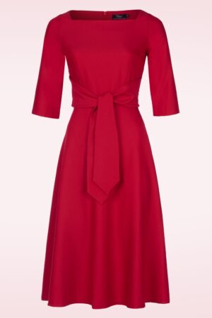 The Juliana A-Linien-Kleid in Scharlachrot