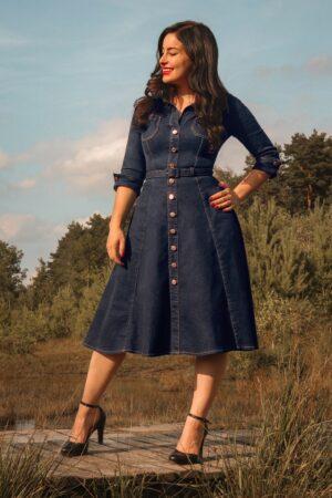 Topvintage exclusive ~ Gloria Swing Kleid in Blau