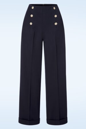 Adventures Ahead-Knopfhose in Marineblau