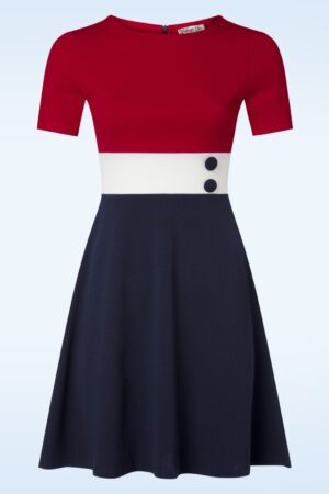 Amalia Stripes Swing Kleid in Multi