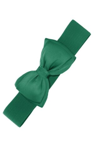 Banned Taillengürtel Bella Belt Grün Vintage Schleife Retro Stretchgürtel
