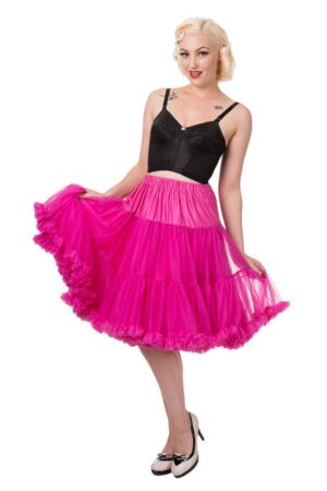 Banned Unterrock Starlite Hot Pink Rockabilly Swing Unterrock