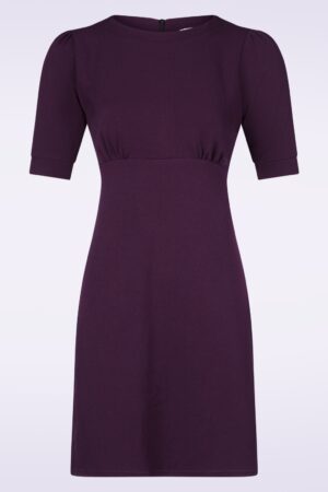 Exklusiv bei Topvintage ~ Aurora A-Linien-Kleid in Aubergine