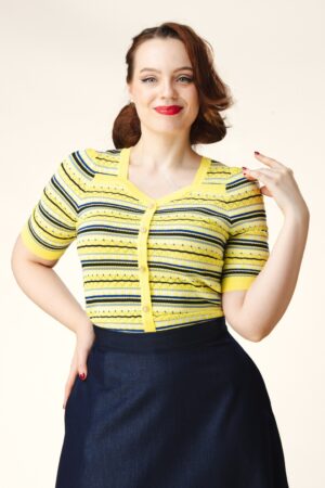 Exklusiv bei Topvintage ~ Pearl Oberteil in Gelb