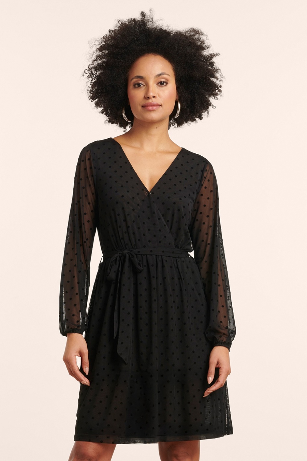 Flock Partykleid in Schwarz