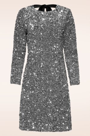 Glitz and Groove Kleid in Silber