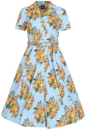 Hearts & Roses London A-Linien-Kleid Hallie Floral Retro Vintage Fit-N-Flare 50er