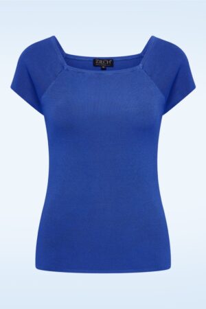 Kaylie Oberteil in kräftigem Blau