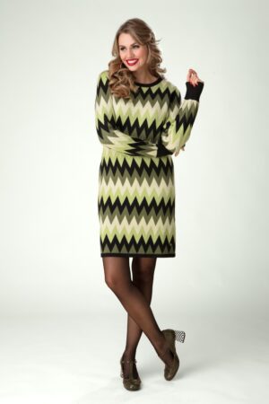 Kyra Strickkleid in Armygrün