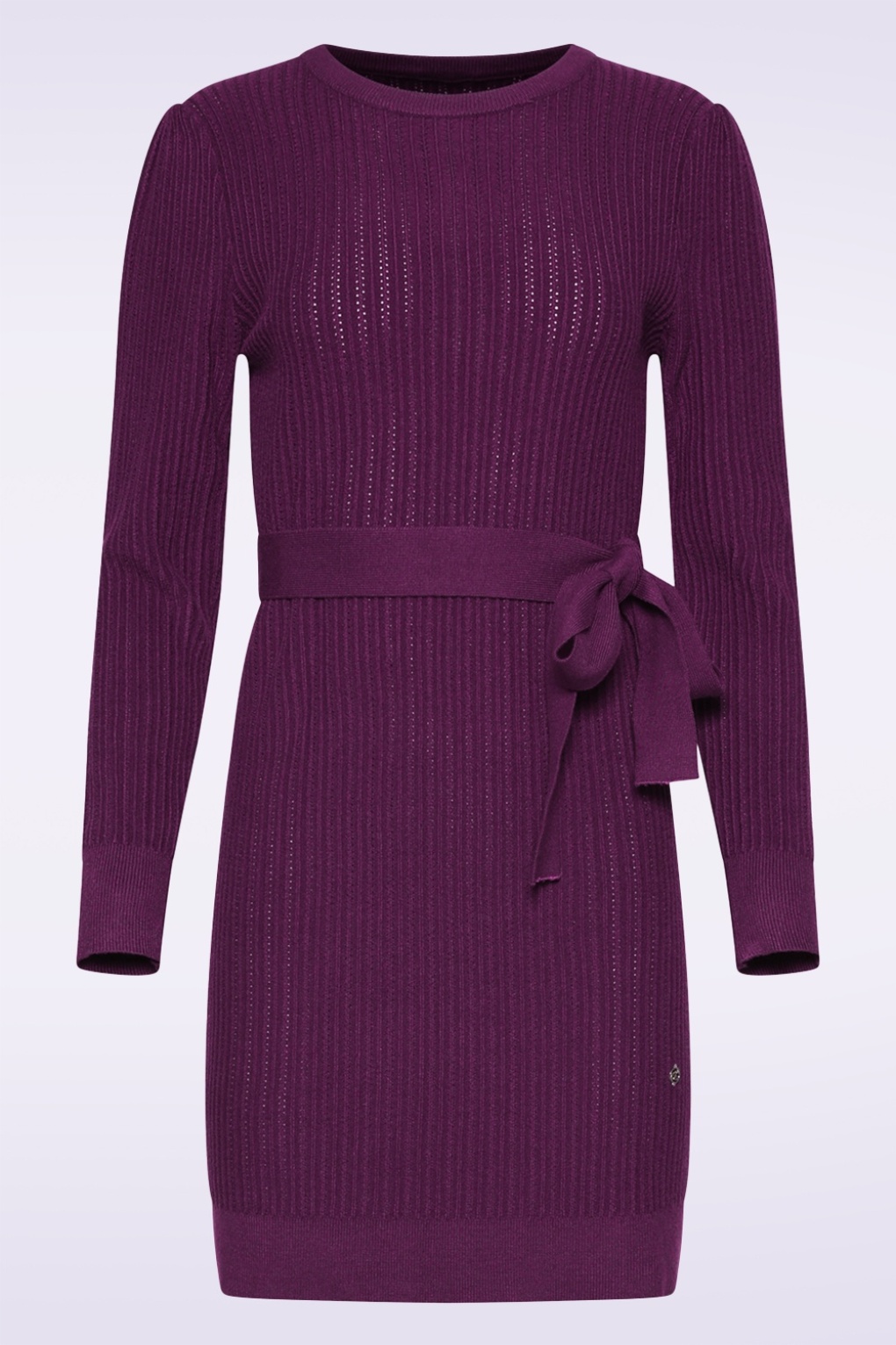 Mila Strickkleid in Aubergine