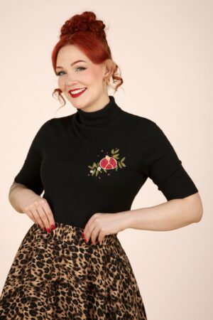 Pomegranate Poloneck in Schwarz