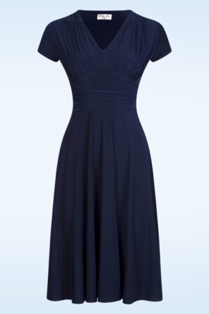 Sarah Slinky Swing Kleid in Marineblau