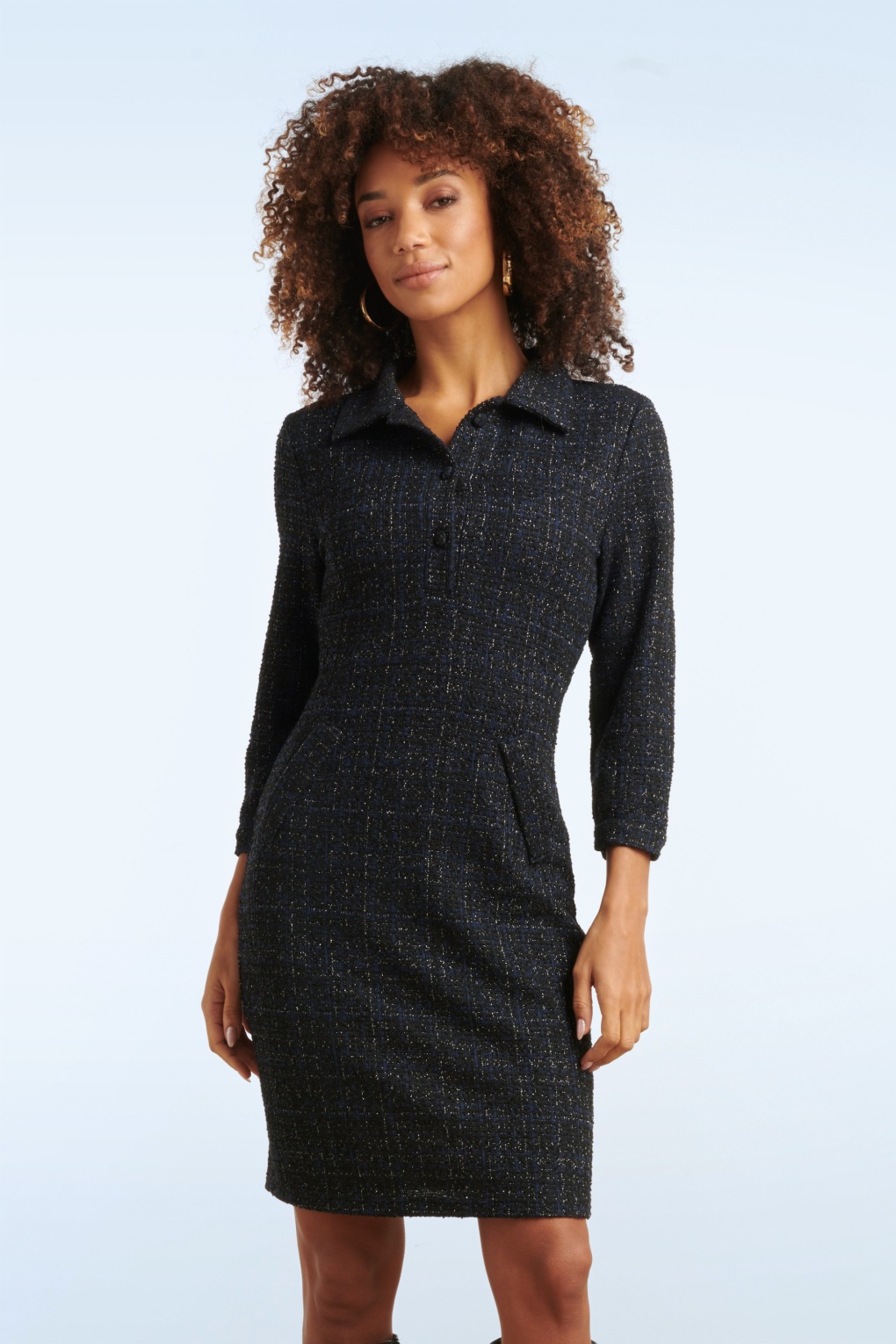 Sienna Classic Dress in Marineblau