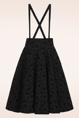 Witching Hour Träger-Swingrock in Schwarz