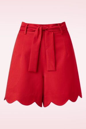 Ahoy Scallop Shorts in Rot