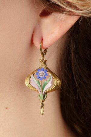 Arabella Ohrringe in Gold und Blau