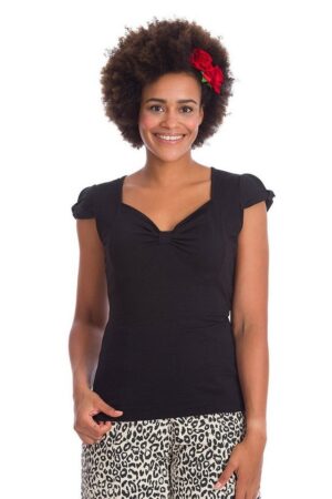 Banned Shirttop Sweet Summer Schwarz Retro Vintage Oberteil Rockabilly