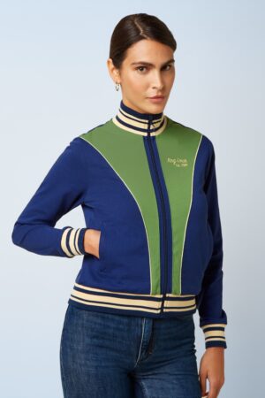 Colorblock Daytona Coljack Sweatjacke in Beacon Blue