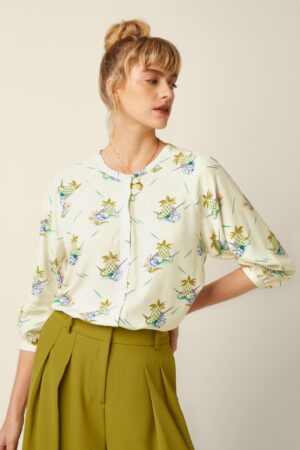Cybil Colada Bluse in Ice Cream
