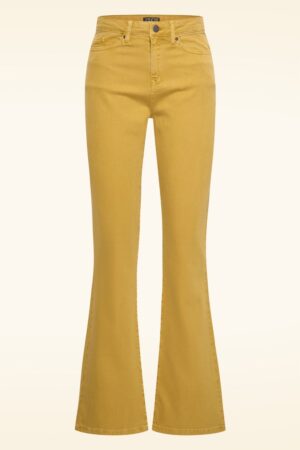 Dora Baumwoll-Schlagjeans in Senfgelb