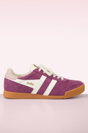 Elan Wildleder Sneaker in Kirsche